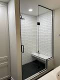 Heavy Glass Door + Sidelite Matte Black + Clear Glass
