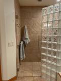 Heavy Glass Door + Brushed Nickel Hardware + Clear Glass